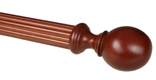 `Drapery Hardware 1 1/4 Wood Finials Mahogany (EC4-2)